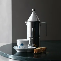 Blå Elements espressokop og underkop, 9 cl