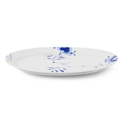 Blå Mega Riflet fad, 35 cm