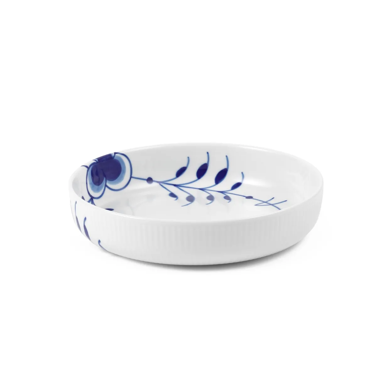 Blå Mega Riflet ovnfast fad, 18,5 cm