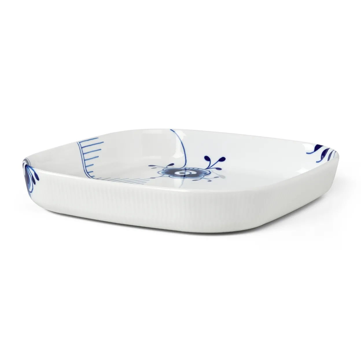 Blå Mega Riflet ovnfast fad, 30 cm