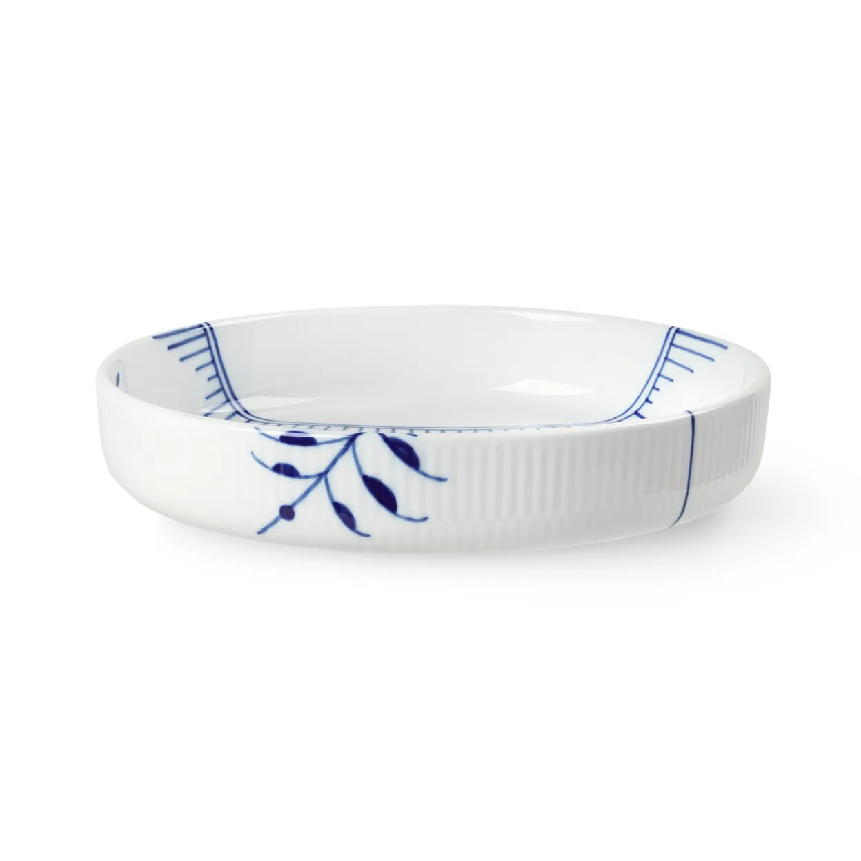 Blå Mega Riflet ovnfast fad, 27 cm