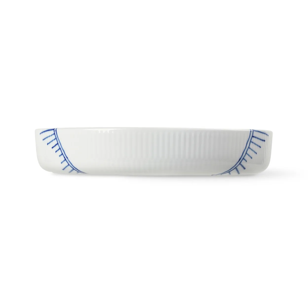 Blå Mega Riflet ovnfast fad, 27 cm