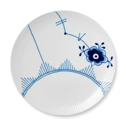 Blå Mega Riflet tallerken coupe, 27 cm