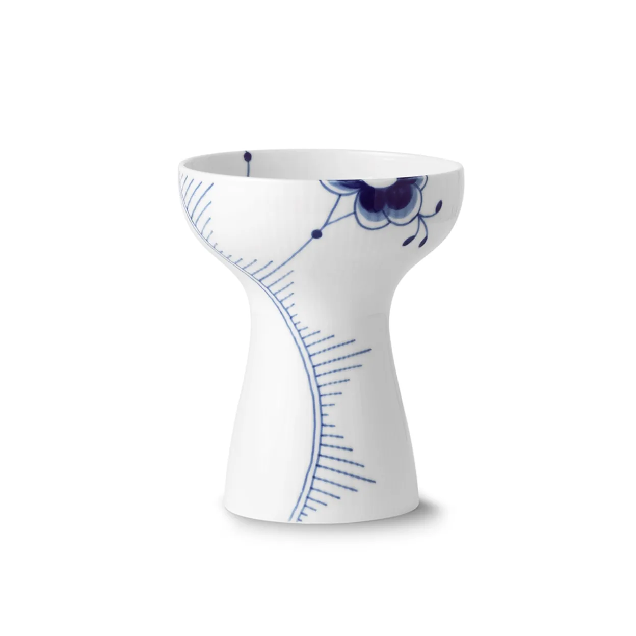Blå Mega Riflet vase, 19 cm