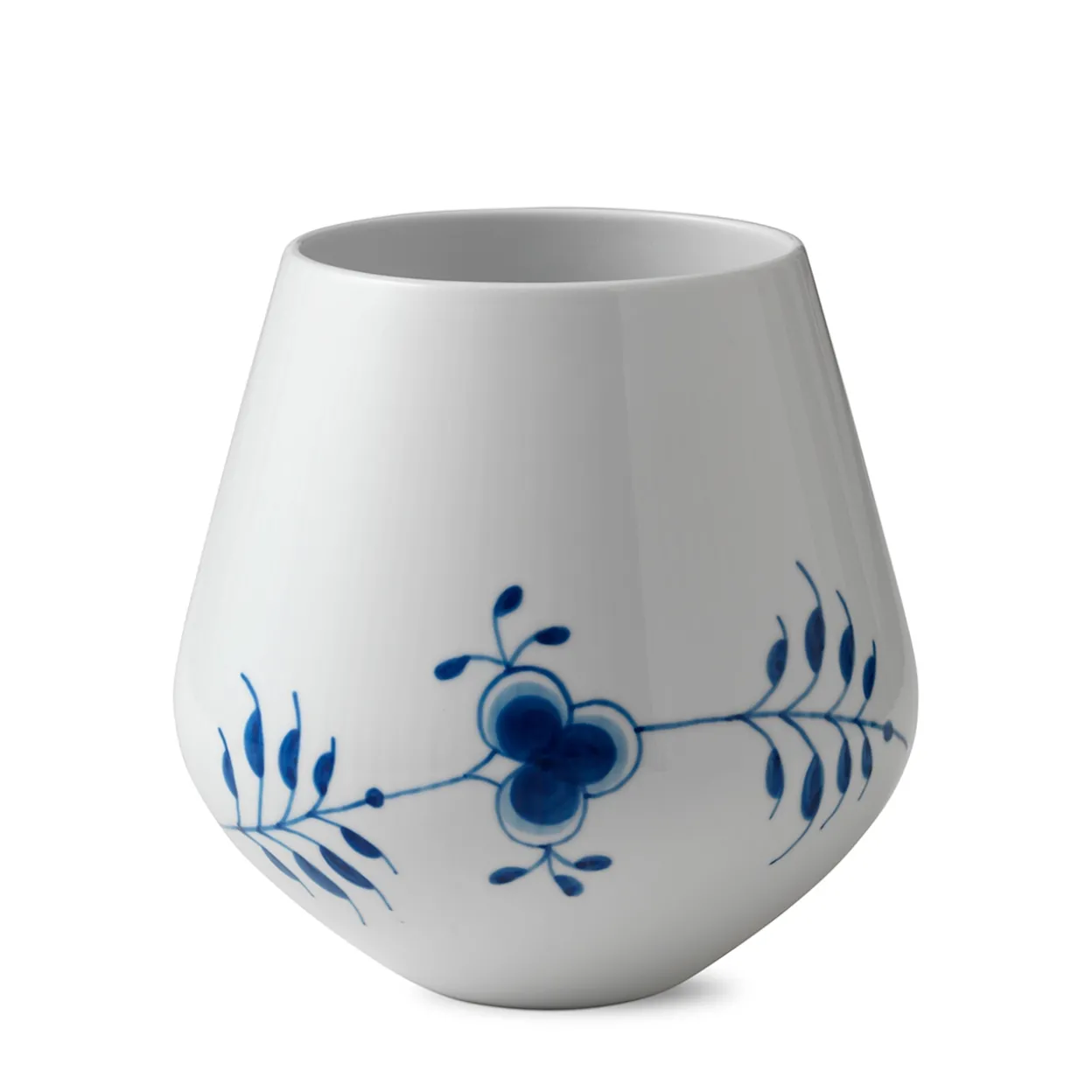 Blå Mega Riflet vase, 20,5 cm