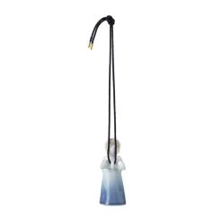 Blå Samlerartikler engel med salmebog, 9,5 cm