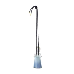 Blå Samlerartikler engel med bækken, 9,5 cm