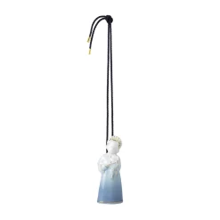 Blå Samlerartikler engel med violin, 9,5 cm