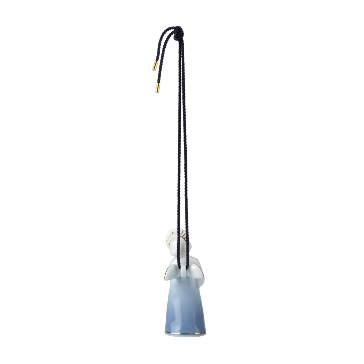 Blå Samlerartikler engel med violin, 9,5 cm