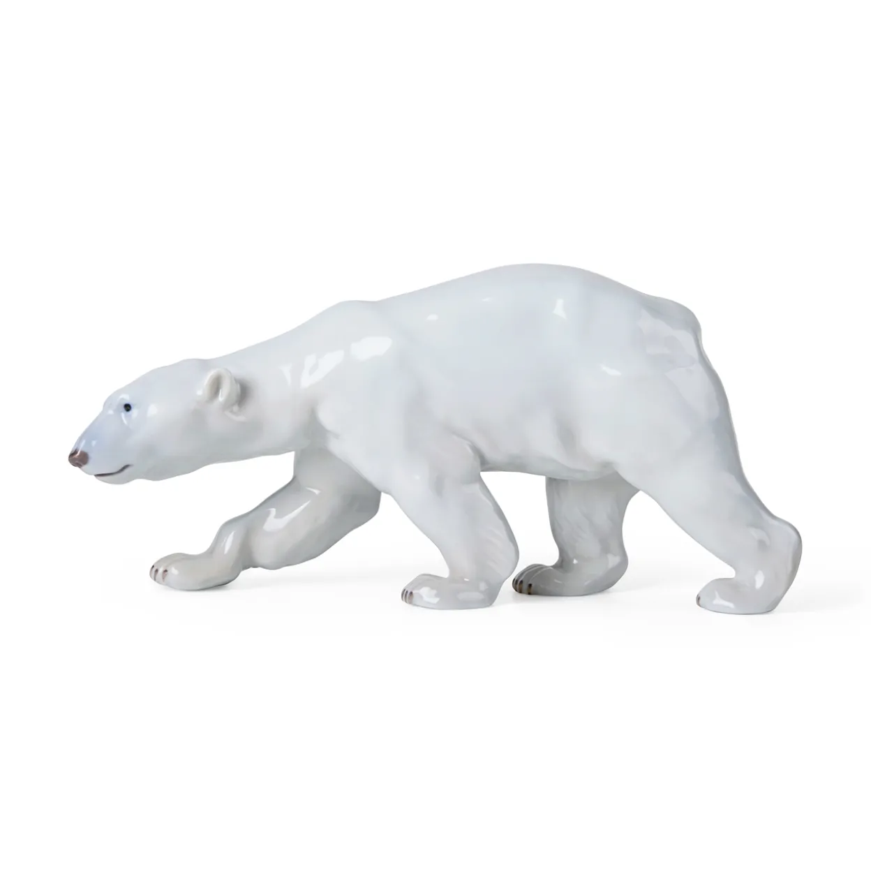 Figurer gående isbjørn, 14 cm