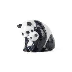 Figurer panda med unge figur, 13 cm