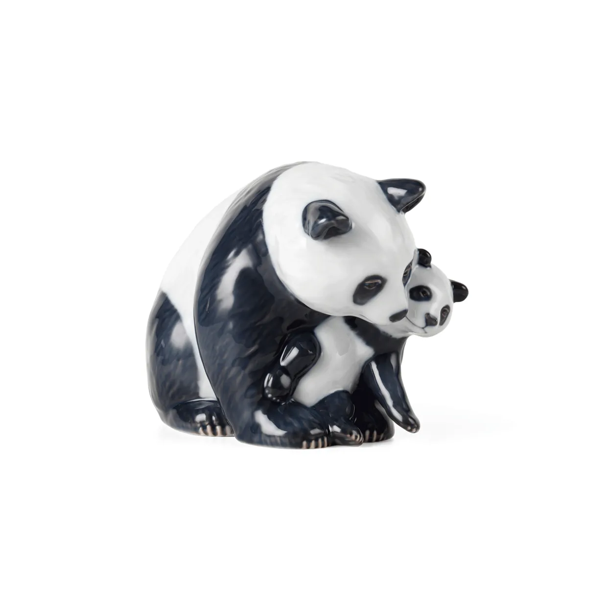 Figurer panda med unge figur, 13 cm