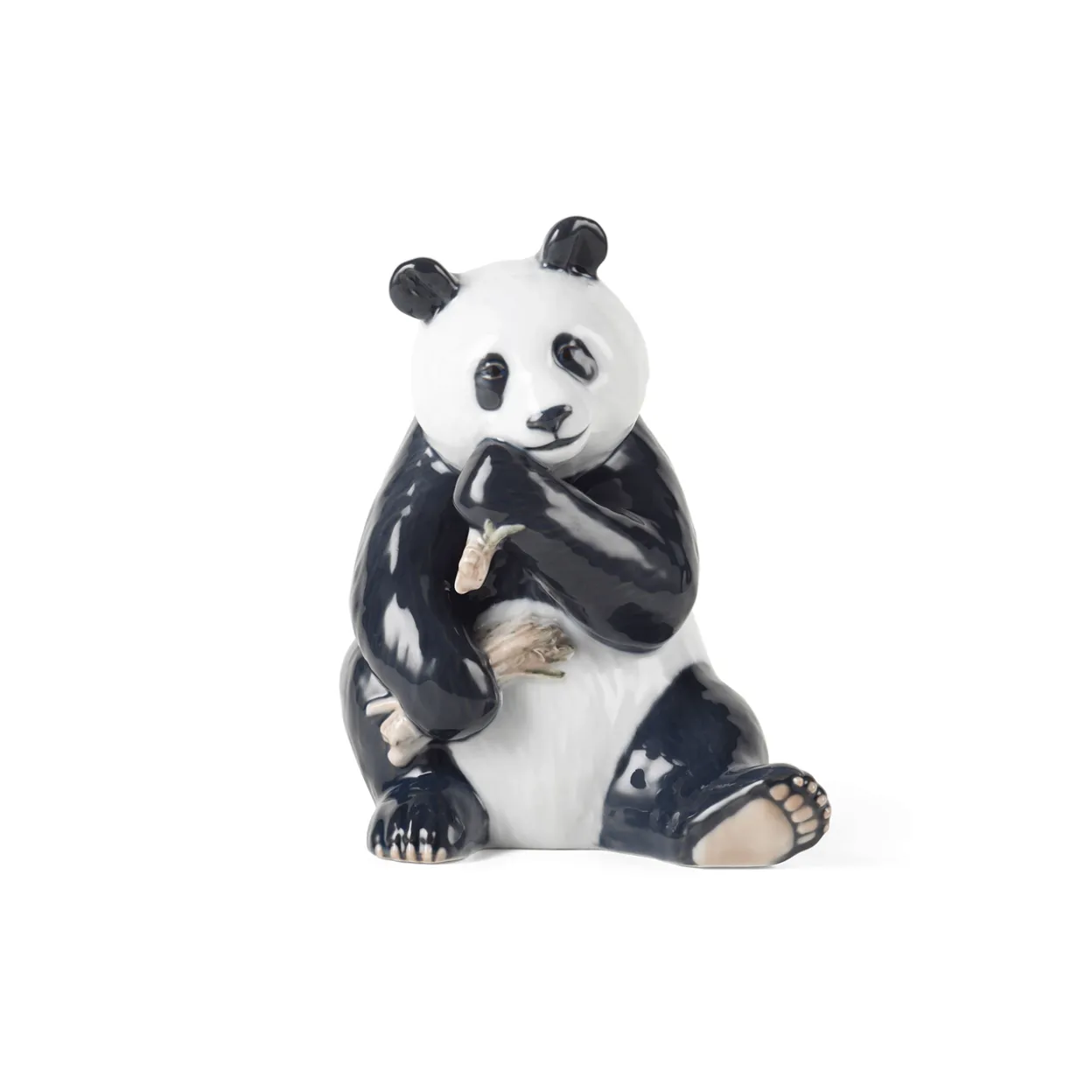 Figurer spisende panda, 18 cm