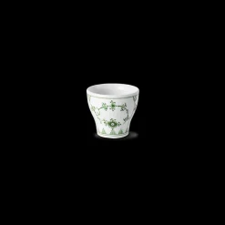Grøn Musselmalet Riflet æggebæger, 4.8 cm