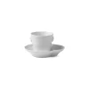 Hvid Elements espressokop og underkop, 9 cl