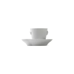 Hvid Elements espressokop og underkop, 9 cl