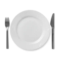 Hvid Elements tallerken, 22 cm