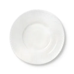 Hvid Halvblonde dyb tallerken, 24 cm