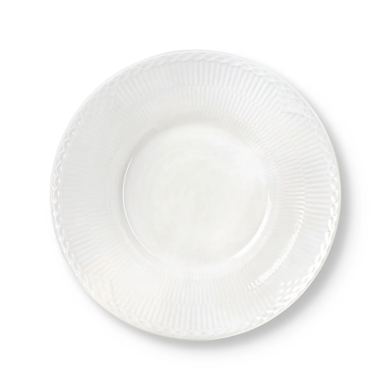Hvid Halvblonde dyb tallerken, 24 cm
