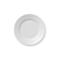 Hvid Halvblonde tallerken, 17 cm