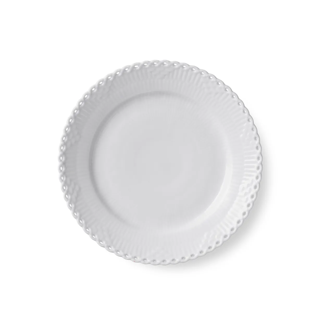 Hvid Helblonde tallerken, 19 cm
