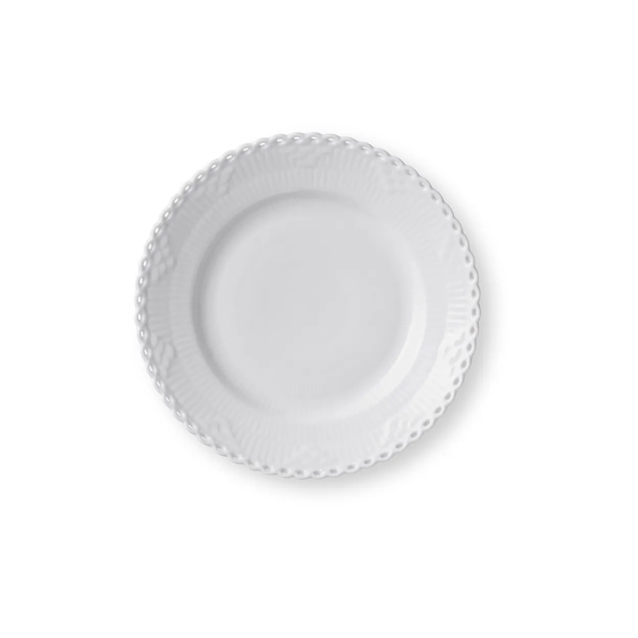 Hvid Helblonde tallerken, 17 cm