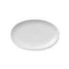Hvid Riflet asiet, 23,5 cm