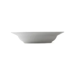 Hvid Riflet dyb tallerken, 21 cm