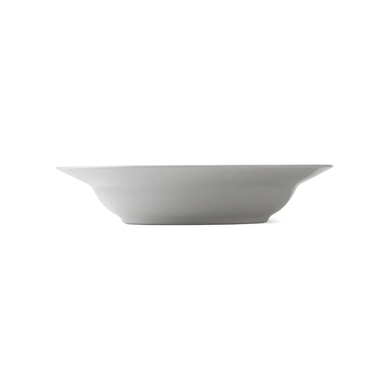 Hvid Riflet dyb tallerken, 21 cm