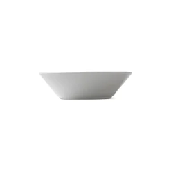 Hvid Riflet dyb tallerken, 17 cm