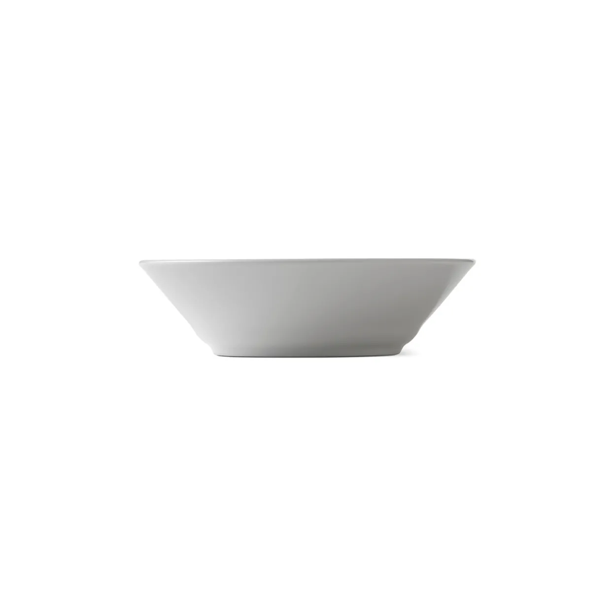 Hvid Riflet dyb tallerken, 17 cm