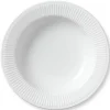 Hvid Riflet dyb tallerken, 30 cm