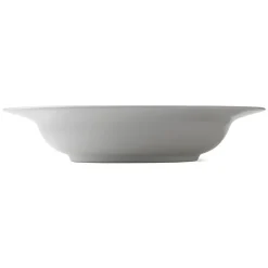 Hvid Riflet dyb tallerken, 30 cm
