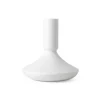 Hvid Riflet lysestage, 12 cm