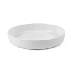 Hvid Riflet ovnfast fad, 27 cm