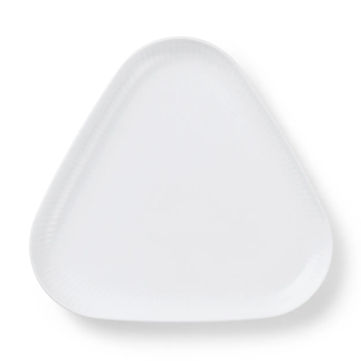 Hvid Riflet serveringssæt, 24,5 cm, 4 stk.
