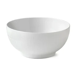 Hvid Riflet skål, 310 cl