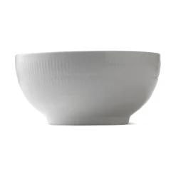Hvid Riflet skål, 310 cl