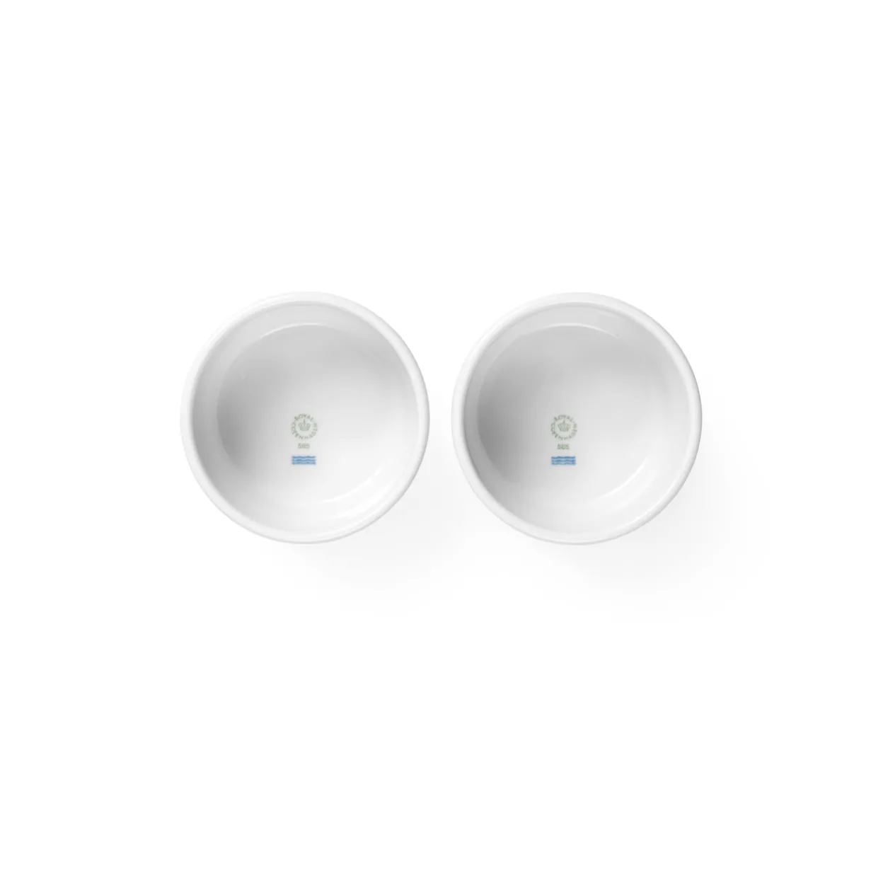 Hvid Riflet souffléskål, 9 cm, 2 stk.