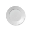 Hvid Riflet tallerken, 19 cm