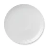 Hvid Riflet tallerken coupe, 27 cm