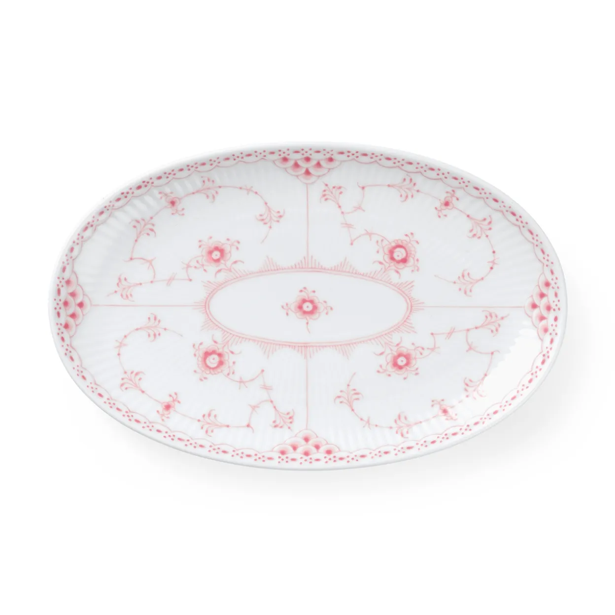 Koral Musselmalet Halvblonde asiet, 23,5 cm