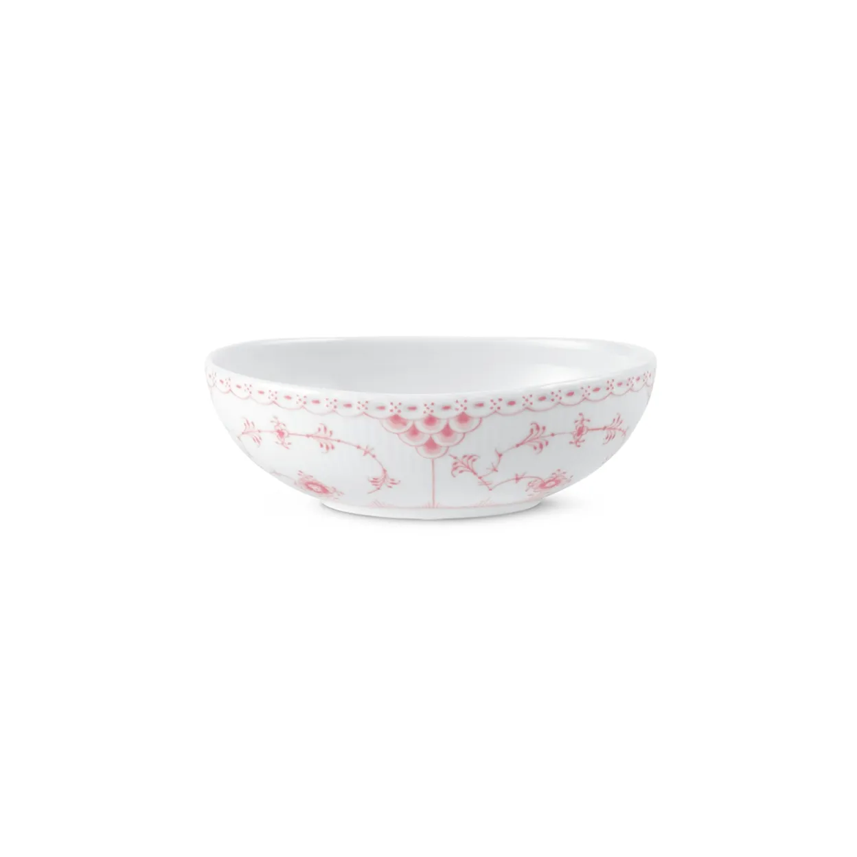 Koral Musselmalet Halvblonde oval skål, 37 cl