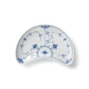 Musselmalet Halvblonde halvmåneformet fad, 22 cm