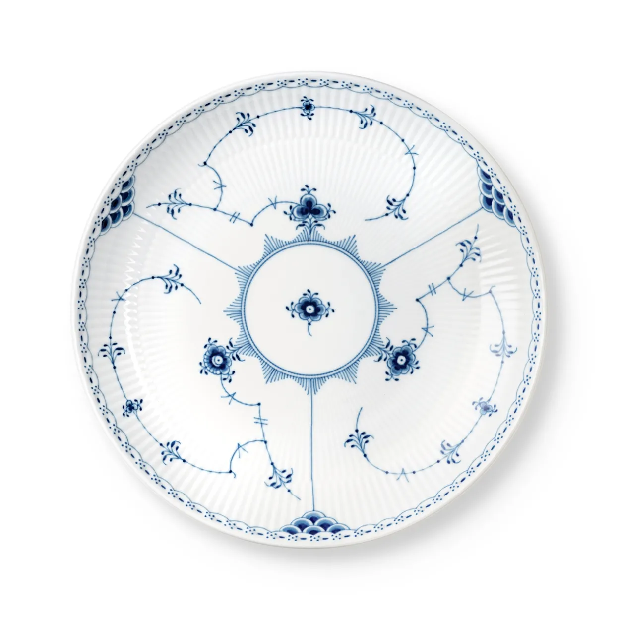 Musselmalet Halvblonde skål, 25 cm