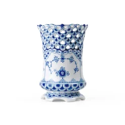 Musselmalet Helblonde vase, 11 cm