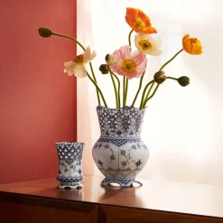 Musselmalet Helblonde vase, 11 cm
