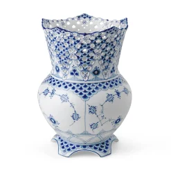 Musselmalet Helblonde vase, 22 cm