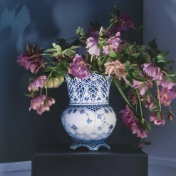 Musselmalet Helblonde vase, 22 cm