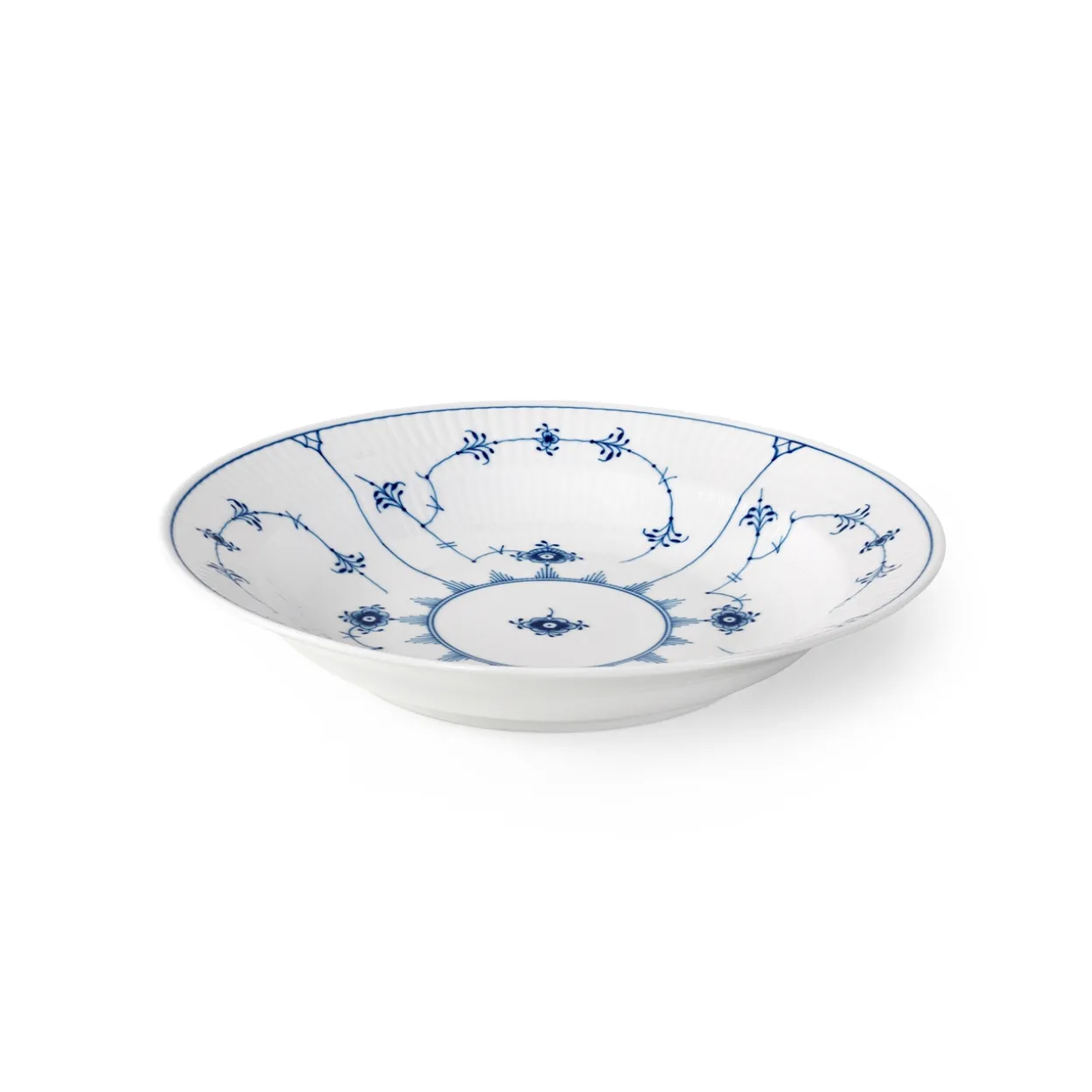 Musselmalet Riflet dyb tallerken, 27 cm